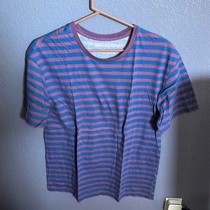 Blue and purple stripped t shirt size Large